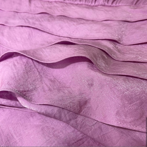 Off the shoulder Fabulous Ruffles! London Times Petite Pink Cocktail Dress - Picture 6 of 8